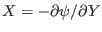 $X=-\partial\psi/\partial Y$