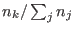 $n_k/\sum_j
n_j$