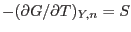 $-(\partial G/\partial
T)_{Y,n}=S$