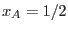 $x_A=1/2$