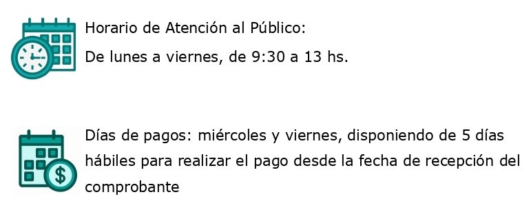 Dias de pago en pagina web 2