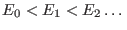 $ E_0<E_1<E_2\dots$