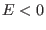 $ E<0$