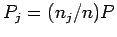 $P_j=(n_j/n)P$