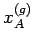 $x_A^{(g)}$