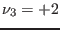 $\nu_3=+2$