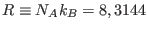 $R\equiv N_A k_B=8,3144$