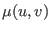 $\mu(u,v) $