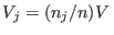 $V_j=(n_j/n)V $