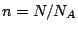 $n=N/N_A$