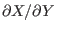$\partial
X/\partial Y $