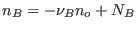 $n_B=-\nu_B n_o + N_B $