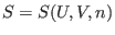 $S=S(U,V,n)$