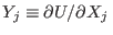$Y_j\equiv\partial U/\partial X_j $