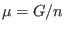$\mu=G/n$