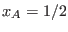$x_A=1/2$