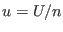 $u=U/n$