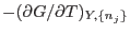 $-(\partial G/\partial T)_{Y,\{n_j\}}$