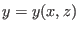 $y=y(x,z)$