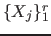 $\{X_j\}_1^r$