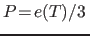 $P\!=\!e(T)/3 $