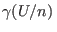 $\gamma(U/n) $
