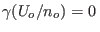 $\gamma(U_o/n_o)=0 $