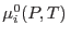 $\mu_i^0(P,T)\,$