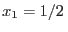 $x_1=1/2\,$