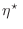 $\eta^\star\,$