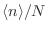 $\langle
n\rangle/N\,$
