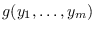 $g(y_1, \dots, y_m)$
