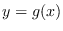 $y=g(x)$