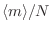 $\langle m \rangle/N$