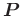 $\bm{P}\,$