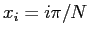 $x_i=i\pi/N$