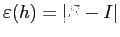 $\varepsilon(h)=\vert S-I\vert$