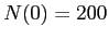 $ N(0)=200$