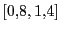 $[0.8,1.4]$