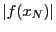 $\vert f(x_N)\vert$