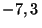$-7,3\,$