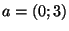 $a = (0;3)$