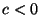 $c < 0$