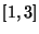 $[1,3]$