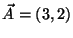 $\vec{A} = (3,2)$
