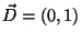 $\vec D = (0,1)$