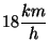 $18 \displaystyle \frac{km}{h}$