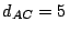 $d_{AC} = 5\,$