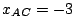 $x_{AC} = -3\,$