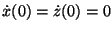 $\dot{x}(0)=\dot{z}(0)=0$